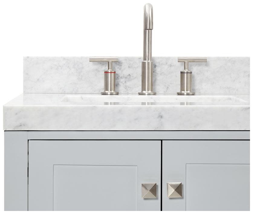 Ariel A060DCW5RVO Cambridge 60″ – Espresso / Italian Carrara Marble Top /