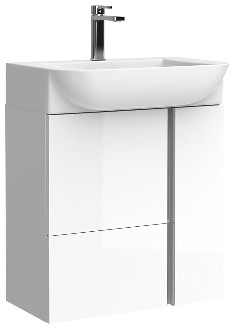 WS Bath Collections Camilia C55 Camilia 24″ Wall Mounted Single – White