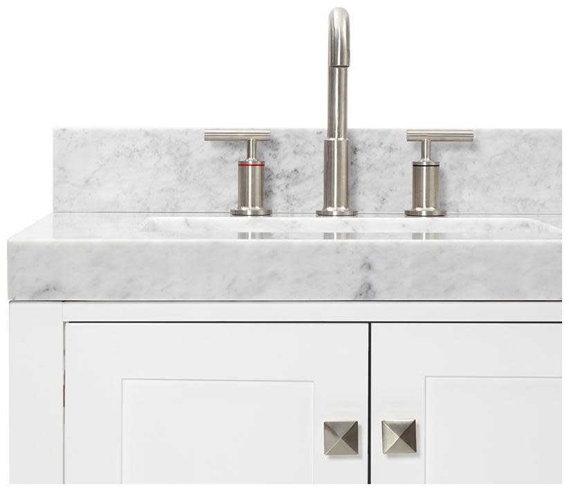 Ariel A060DCW5RVO Cambridge 60″ – Espresso / Italian Carrara Marble Top /