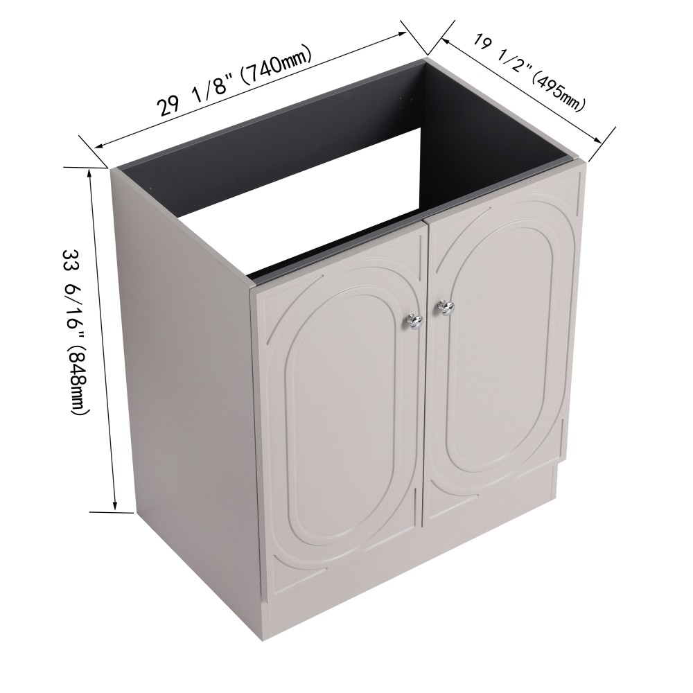 Freestanding Bathroom Vanity with Two Soft-Close Cabinet Doors