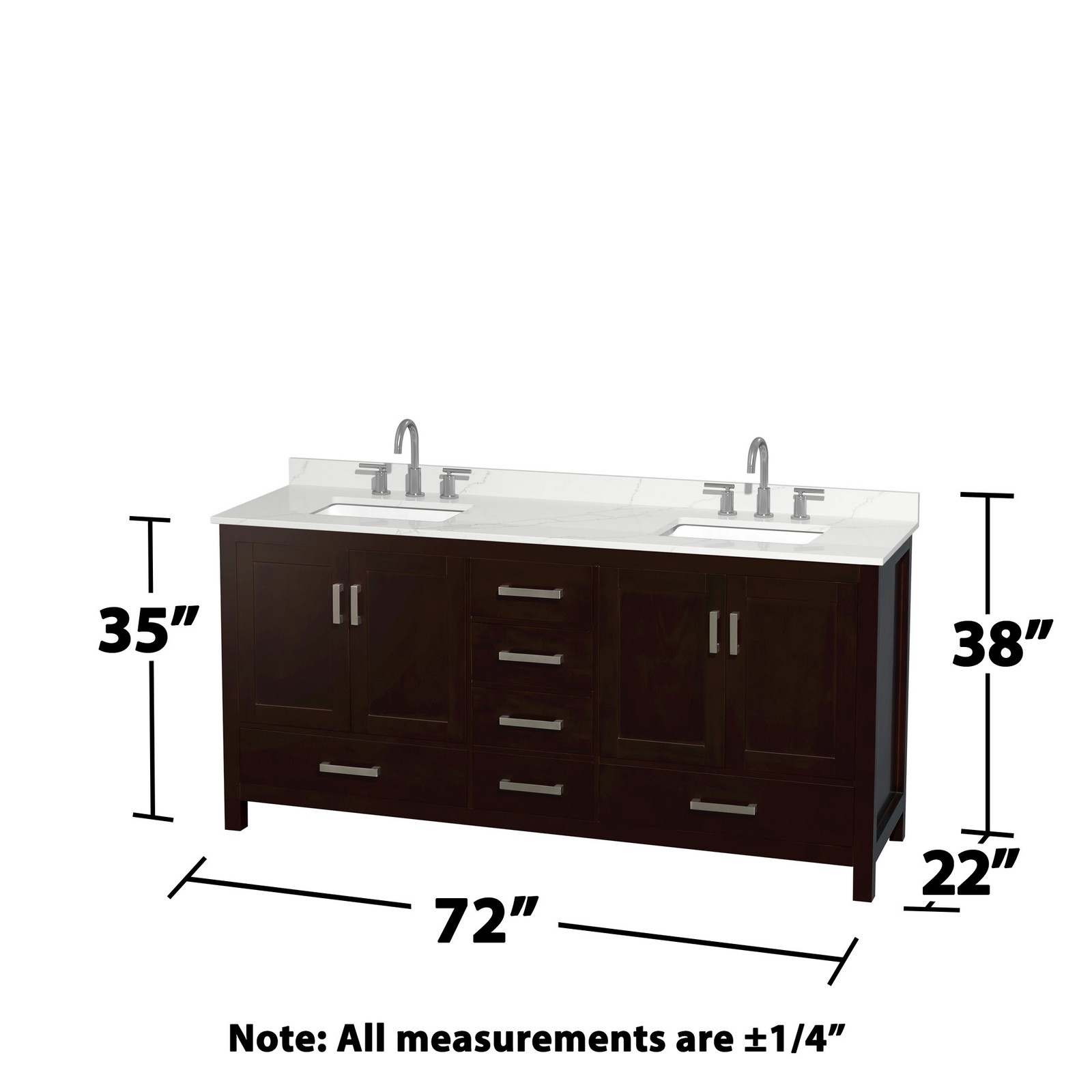 Wyndham Collection WCS141472D-QTZ-US3MXX Sheffield 72″ – Gray / Giotto Quartz