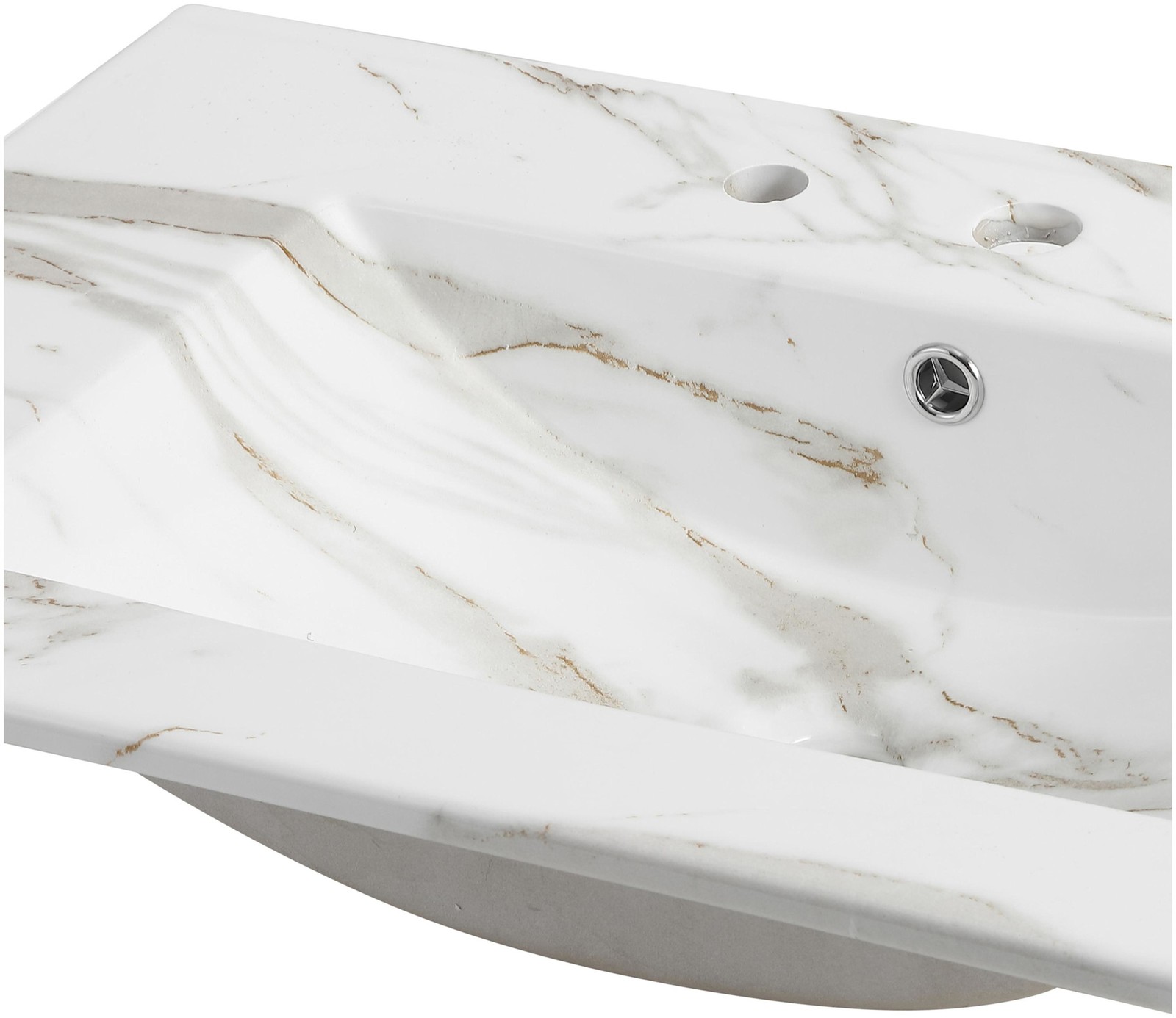 JONATHAN Y Lighting SNK1002 Ancillary 30″ Ceramic Vanity Top – White