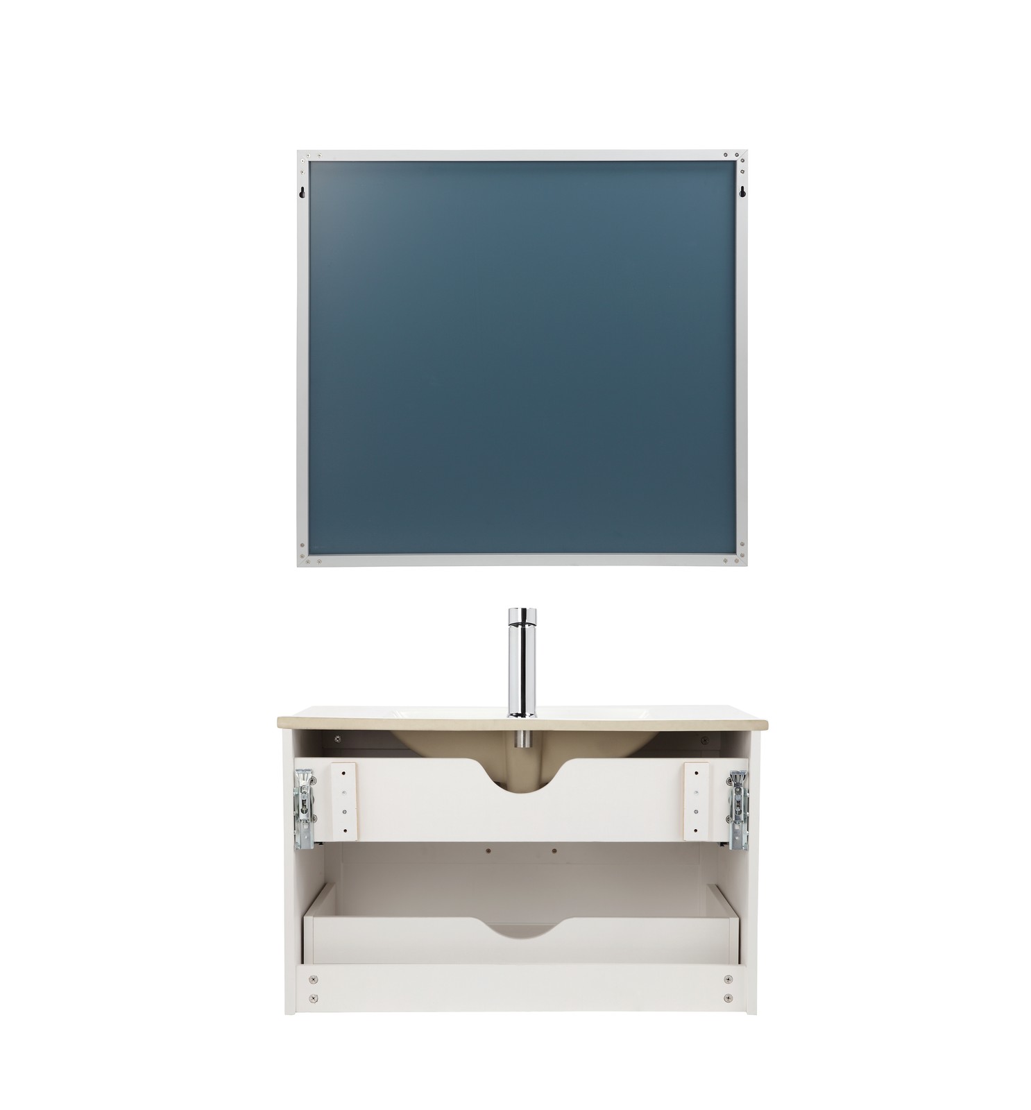 31.5″ Bathroom Vanity Cabinet with Sink Combo, Wall Mounted Floating Cabinet