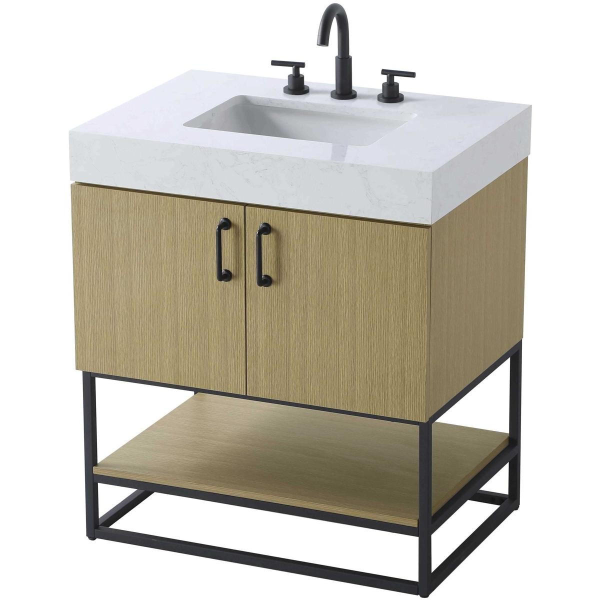 Elegant Lighting VF29230MHB Caroline Vanity Honey Brown