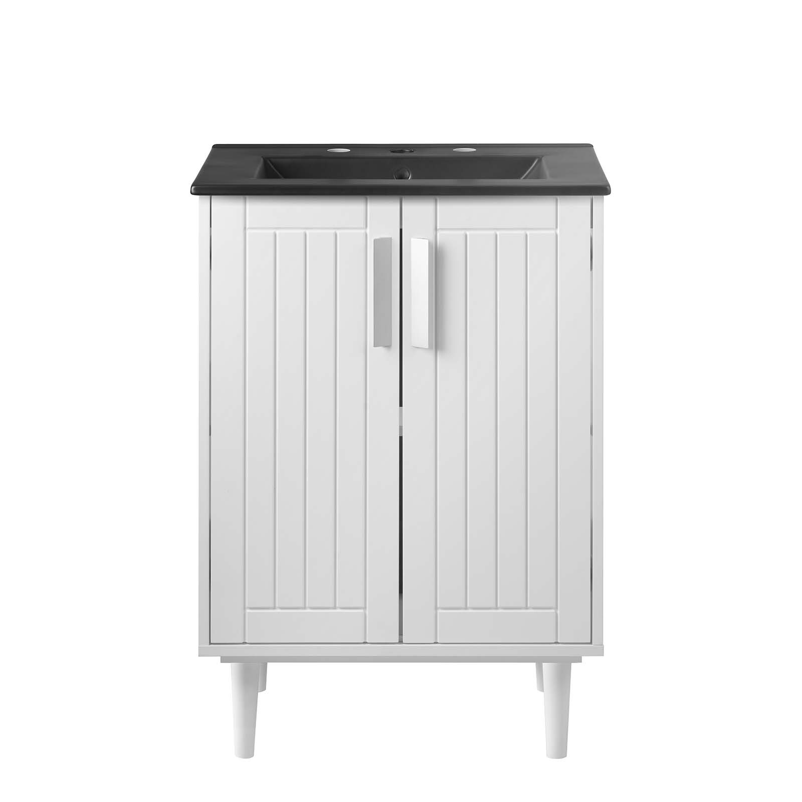Modway Augusta 24″ Bathroom Vanity in White Black