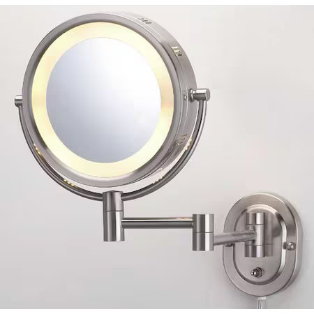 See All Industries Hlnsa895d Lighted Makeup Mirror, 10 In W, 13 In H, 120 V Ac,