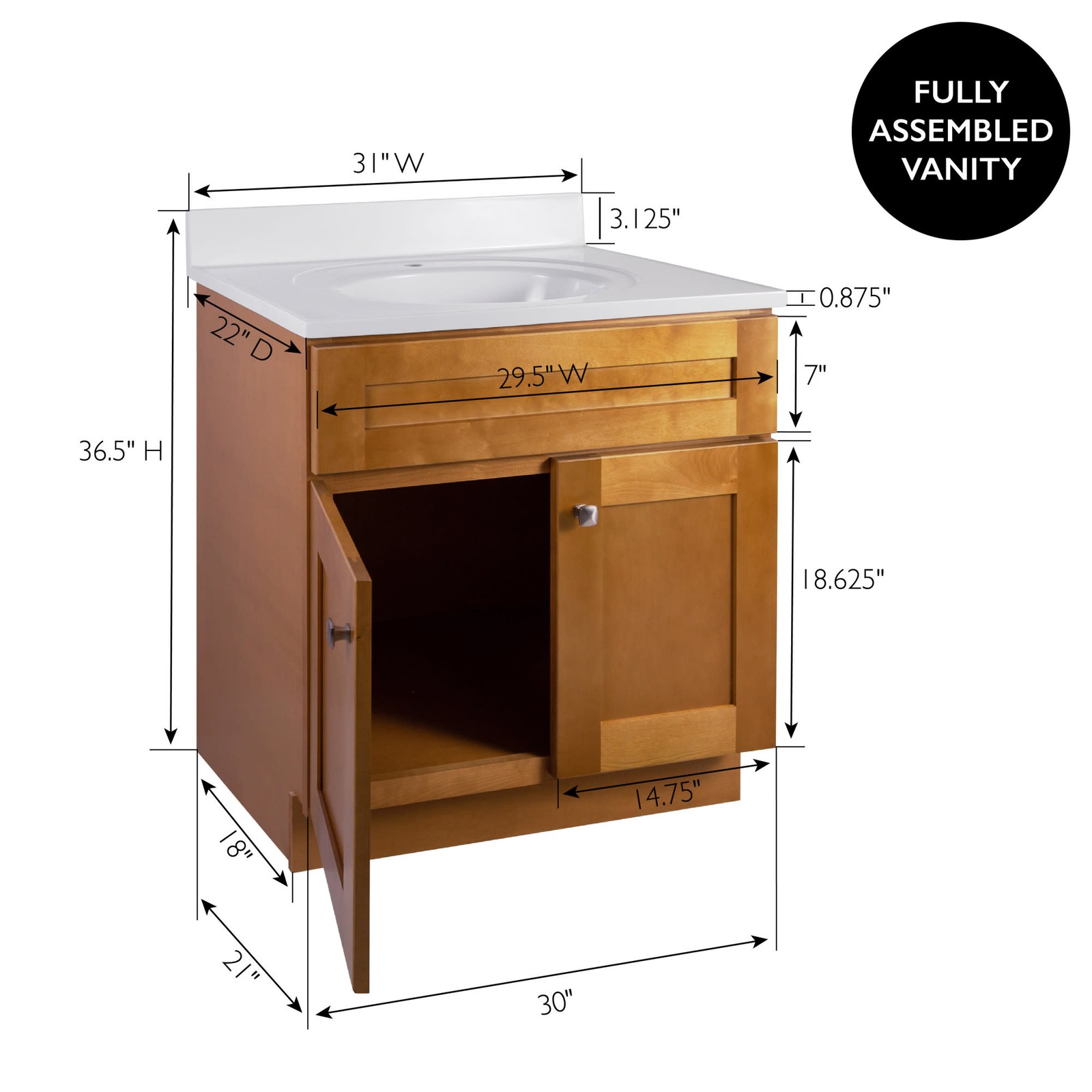 Design House 214692 Brookings 32″ – Modern Birch
