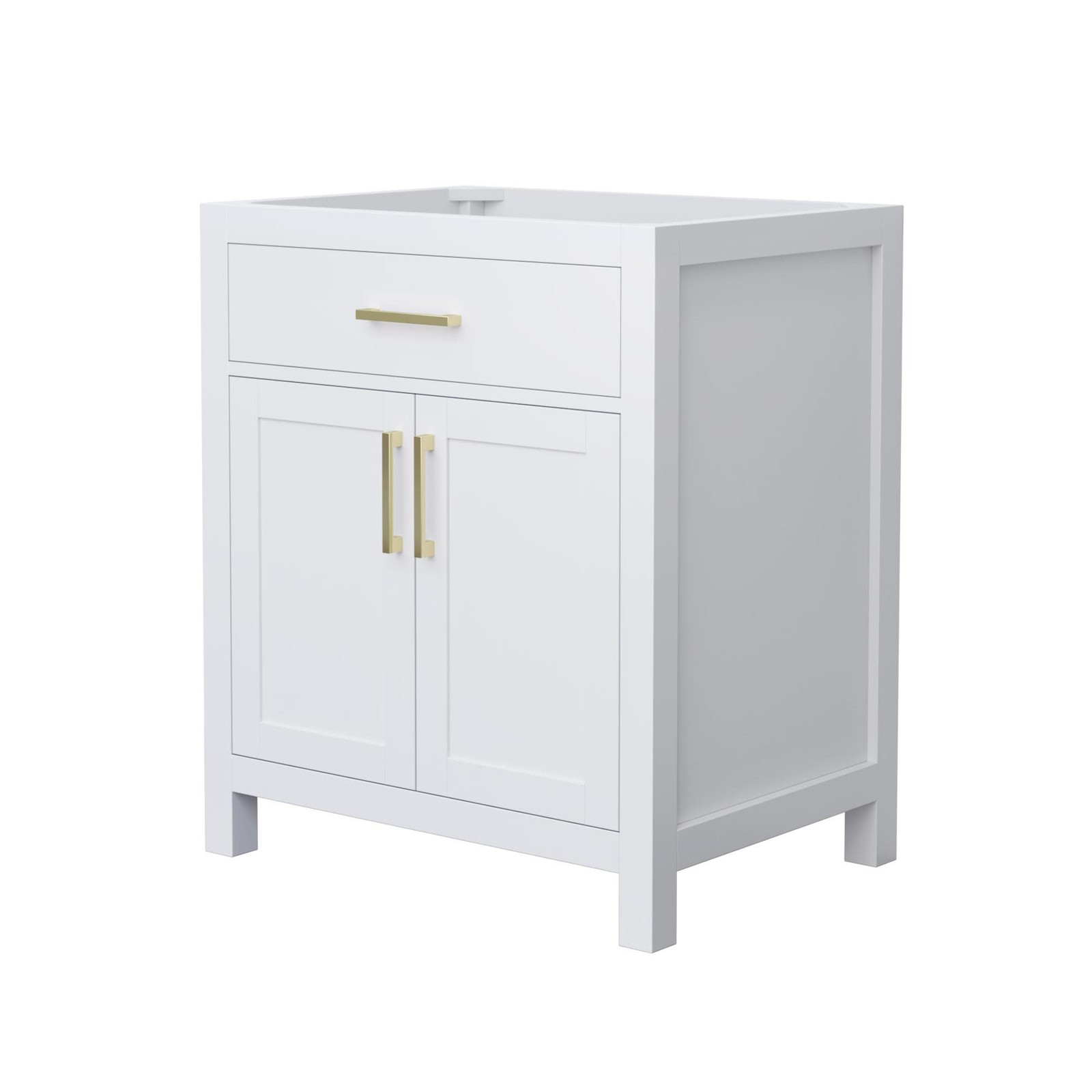 Wyndham Collection WCG242430S-CX-MXX Beckett 30″ Single – White / Brushed Gold