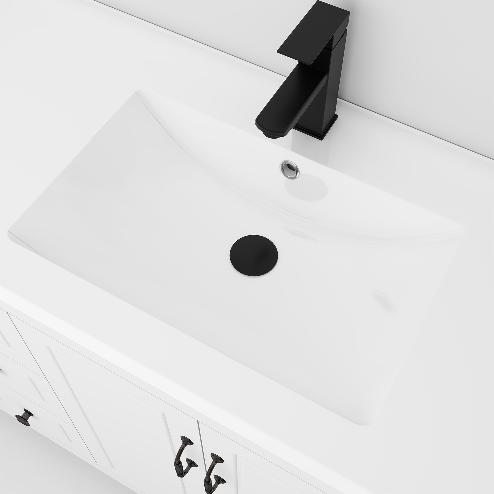 60″ Bathroom Vanity with Sink Soft-Close 4 Doors 3 Drawers Faucet Freestanding