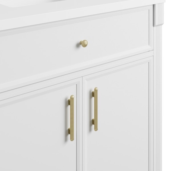 72″ James Martin Bellshire 660-V72-BW-3VSL Double Vanity Cabinet Silver Top