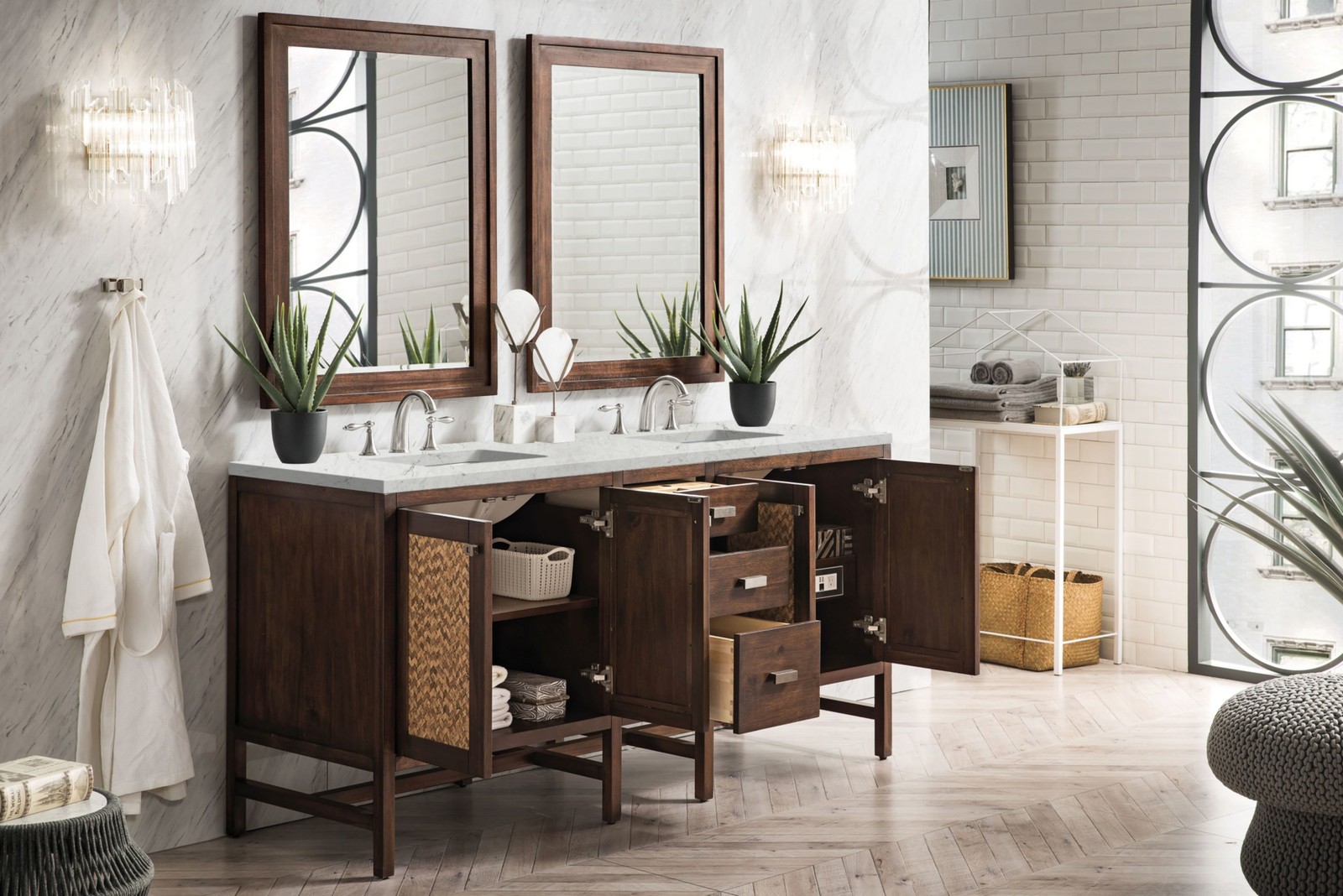 James Martin Vanities E444-V72-3EJP Addison 72″ – White