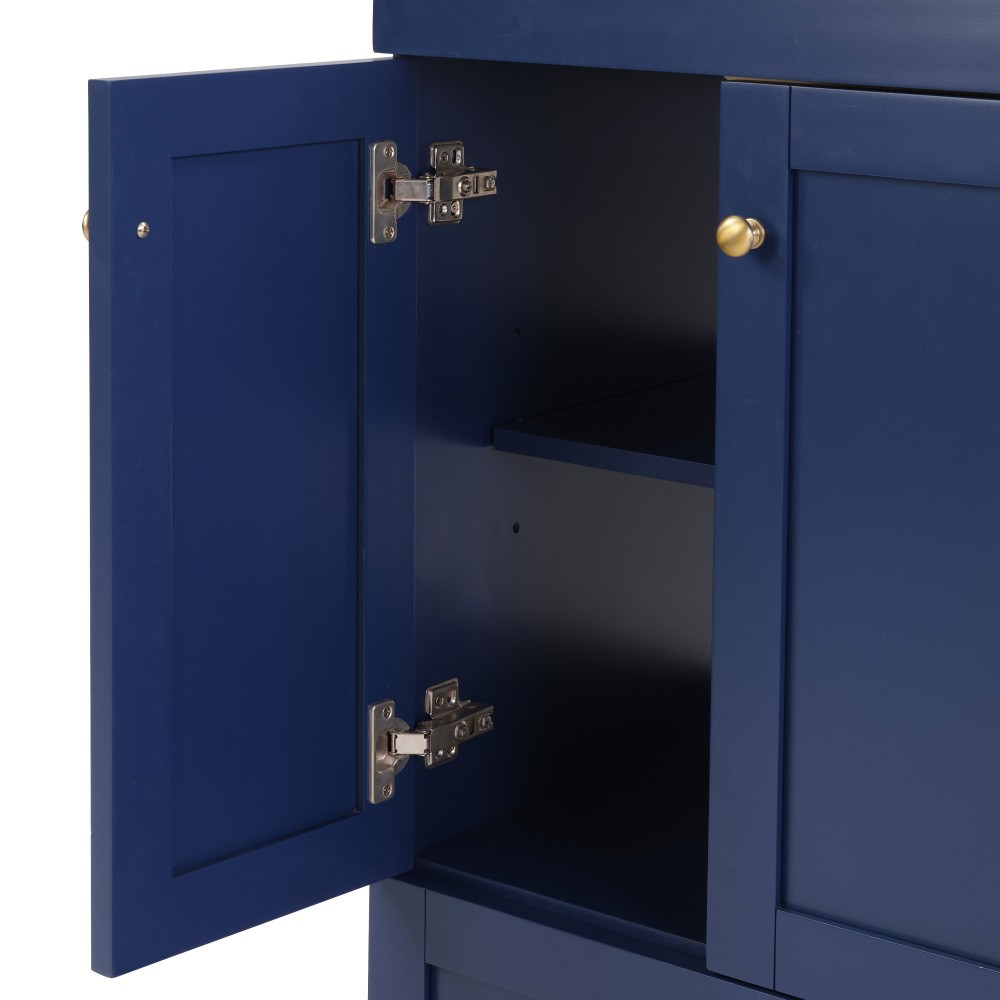 Bathroom Vanity W Ceramic Sink Soft-Close Drawers