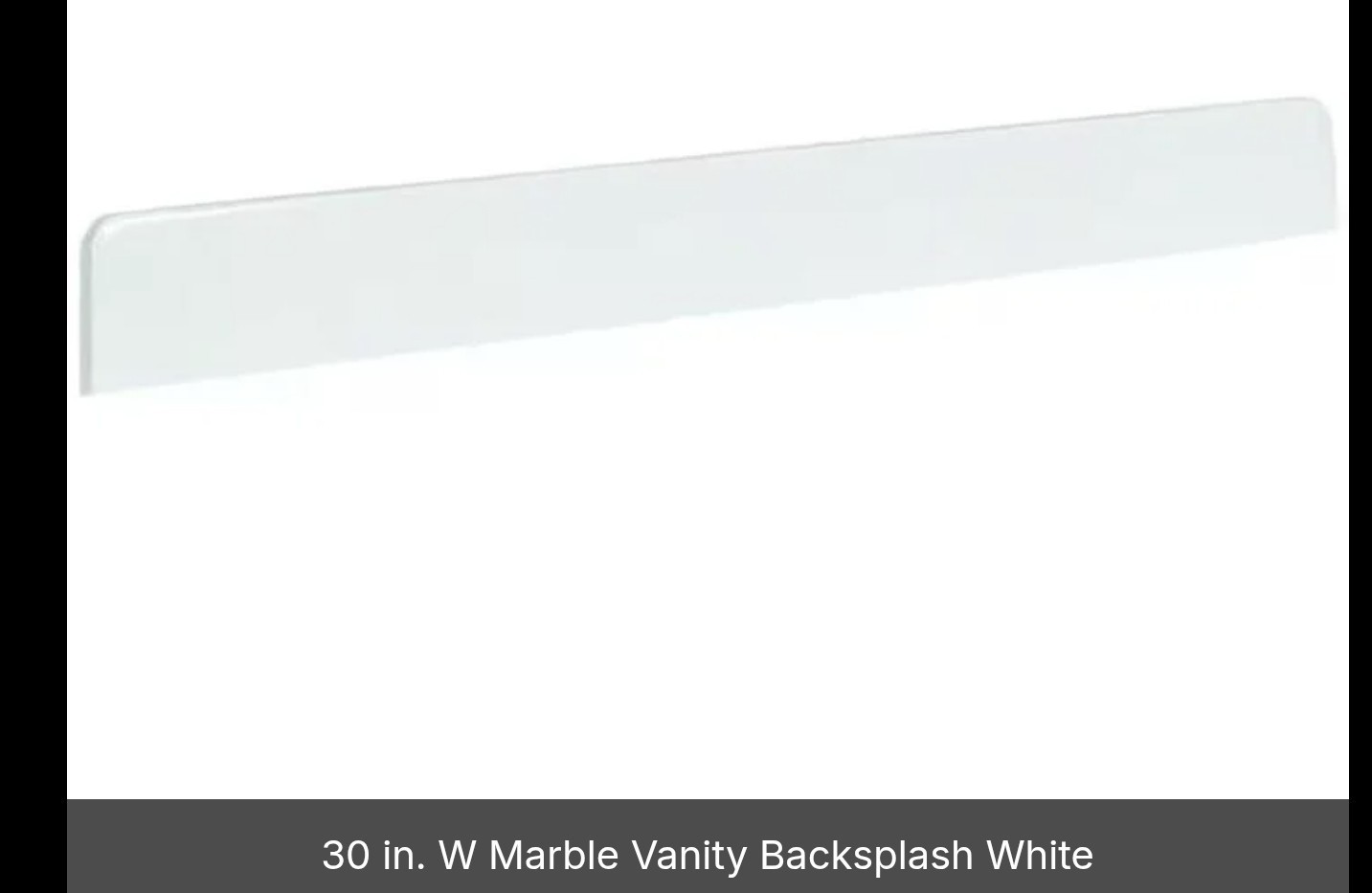 St. Paul 30″W x 2″H Cultured Marble Vanity Backsplash in White NEW BSAL30COM-WH