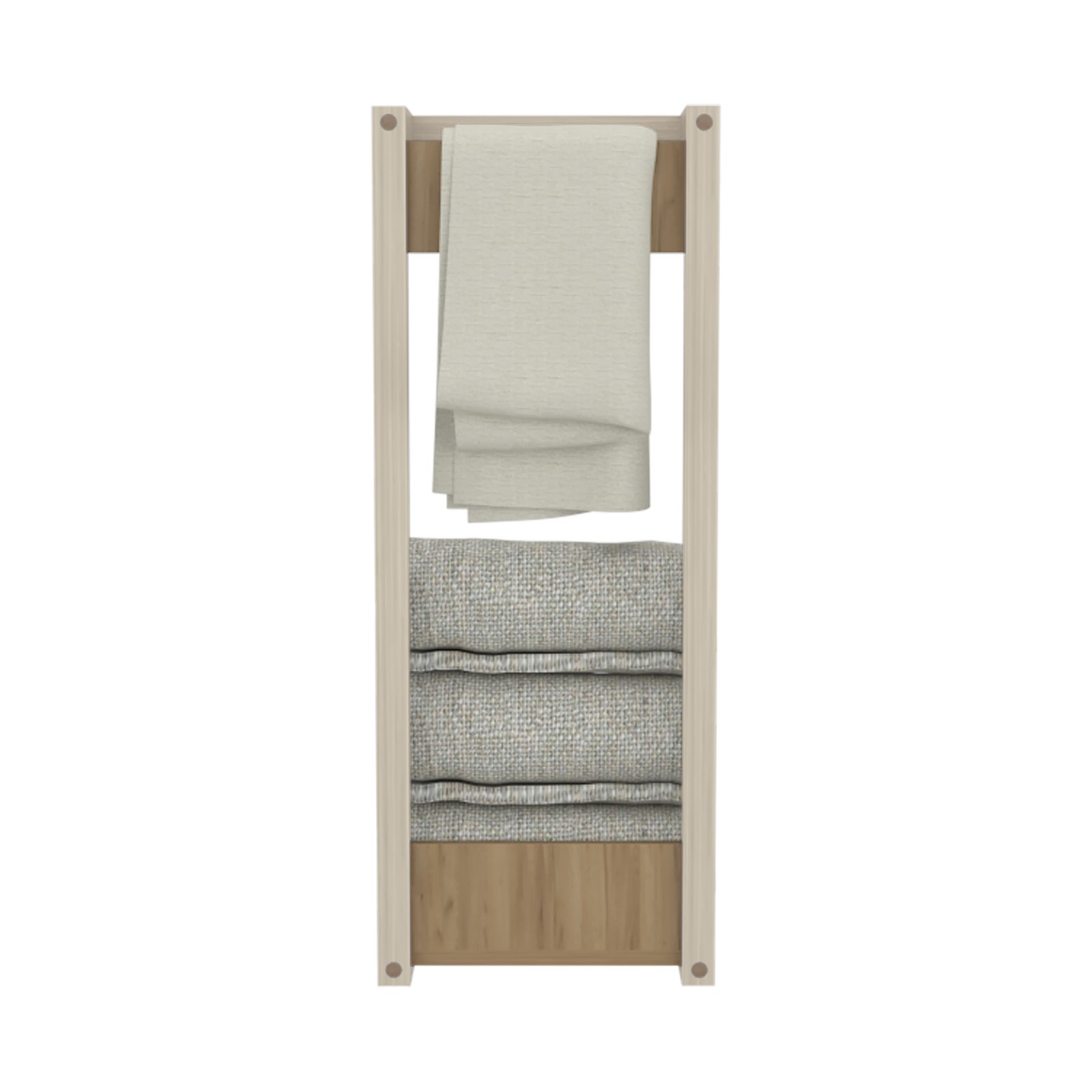 Wall Tower Rack 31.5″ H, Natural Oak – Bathroom
