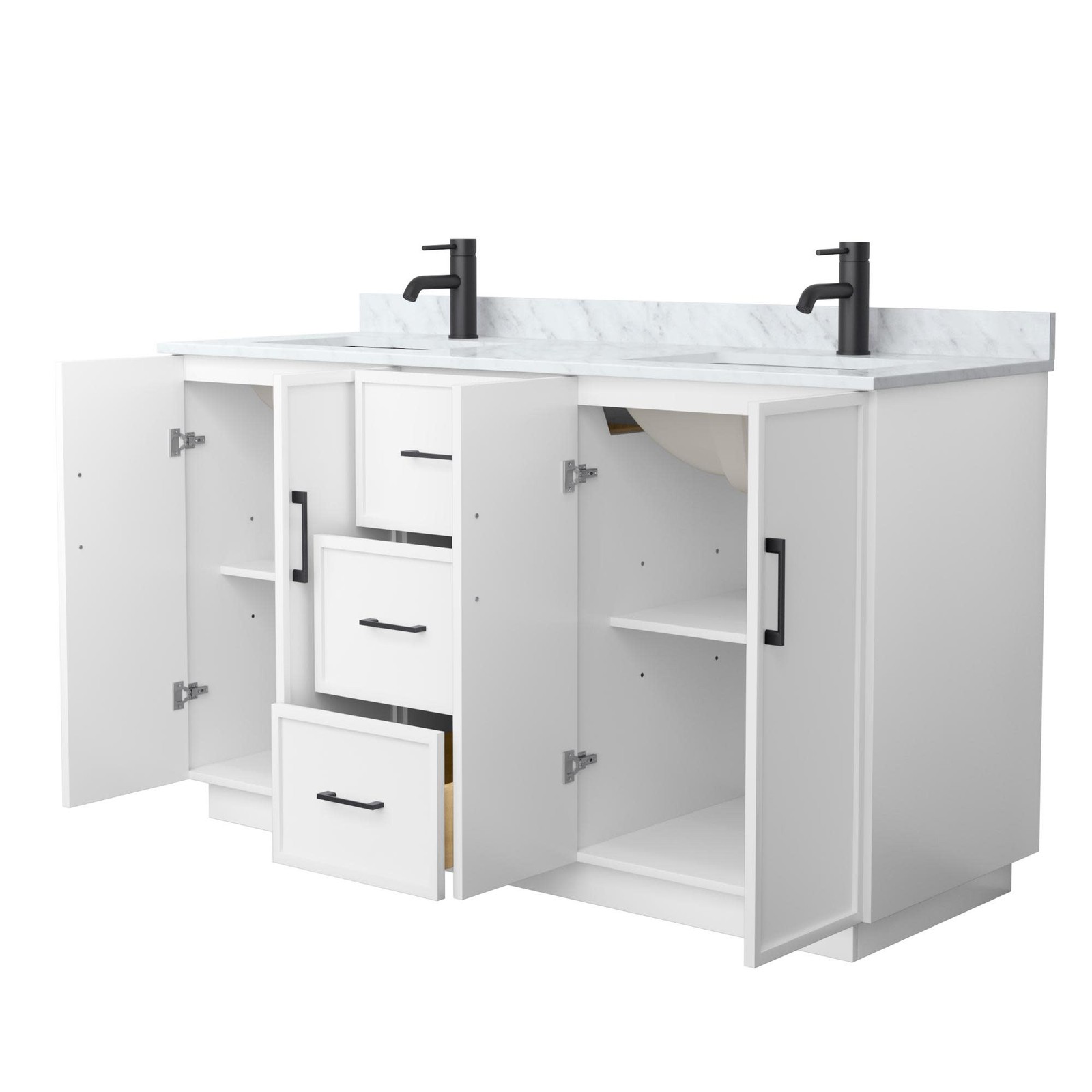 Wyndham Collection WCH7474-60D-CMUNS-MXX Elan TK 60″ – White / Brushed Nickel