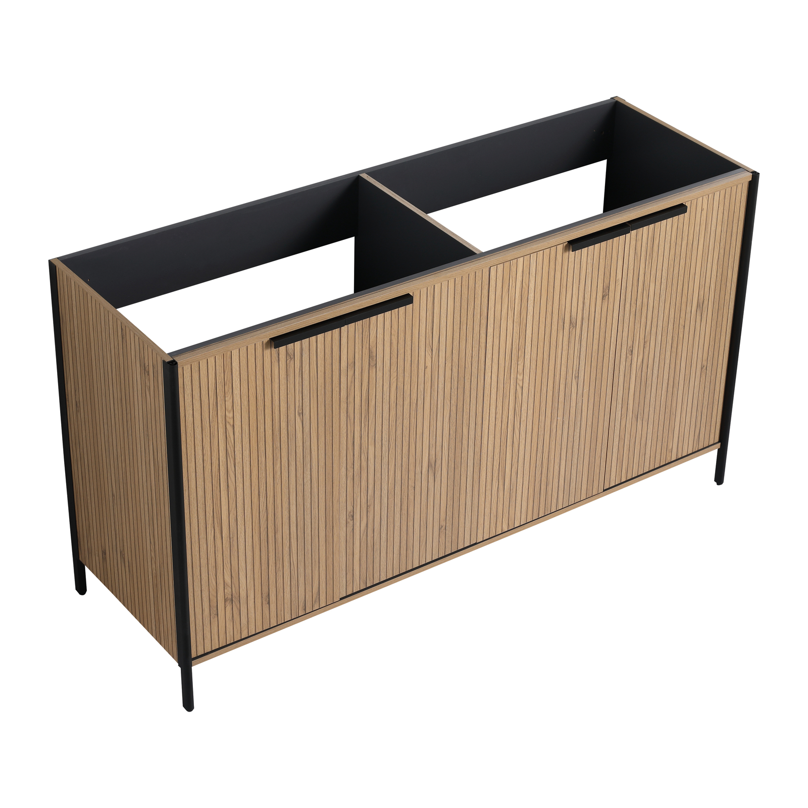 60″ Plywood Freestanding Bathroom Vanity Without Sink Top Included With 4Doors