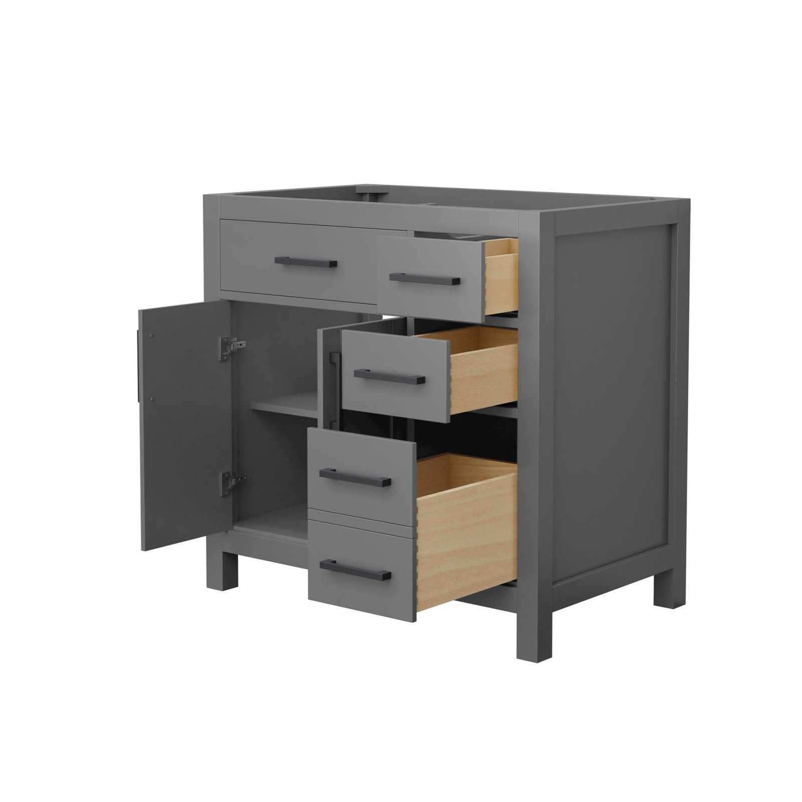 Wyndham Collection WCG242436S-CX-MXX Beckett 36″ Single – Dark Gray / Matte
