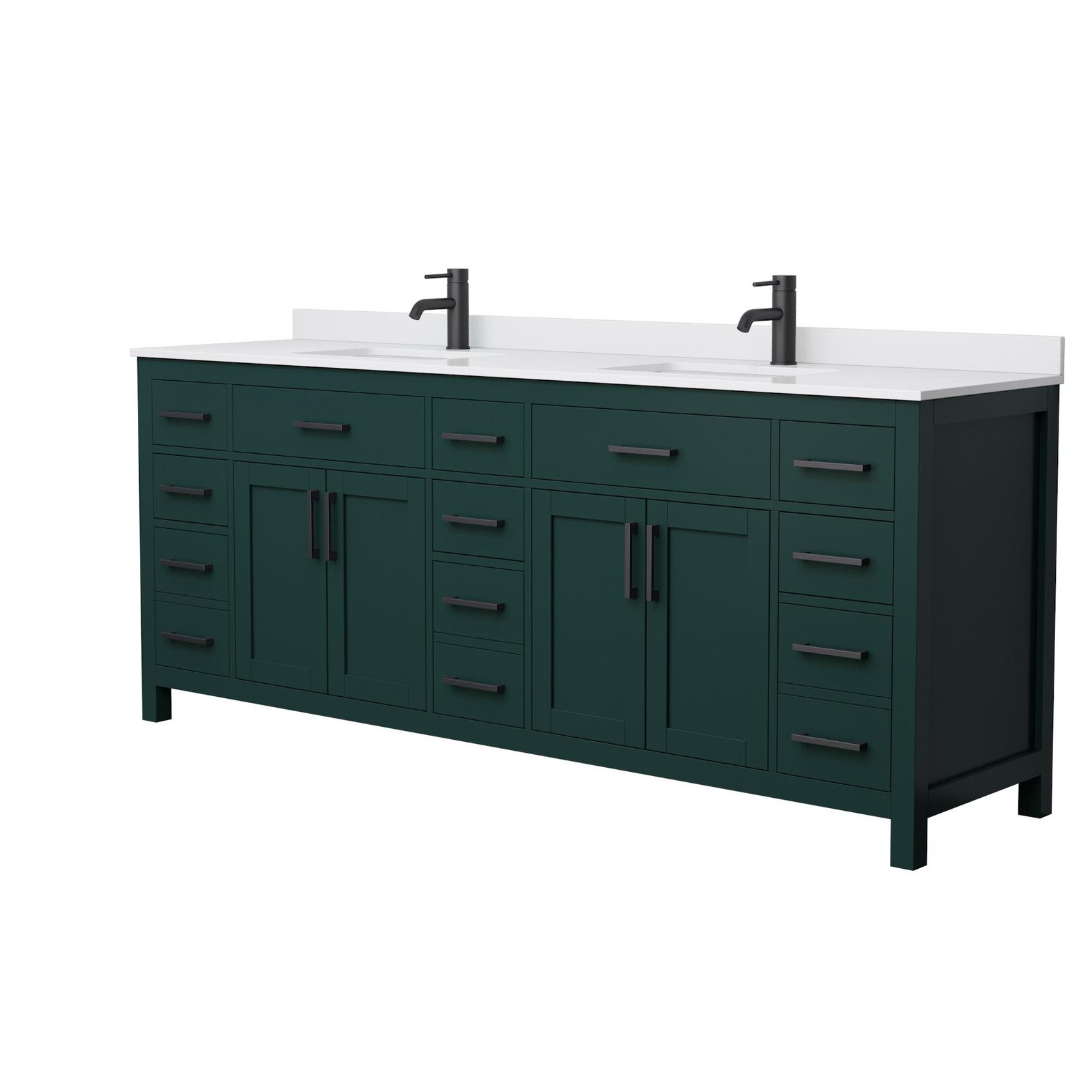 Wyndham Collection WCG242484D-UNSMXX Beckett 84″ – Dark Blue / Carrara Cultured