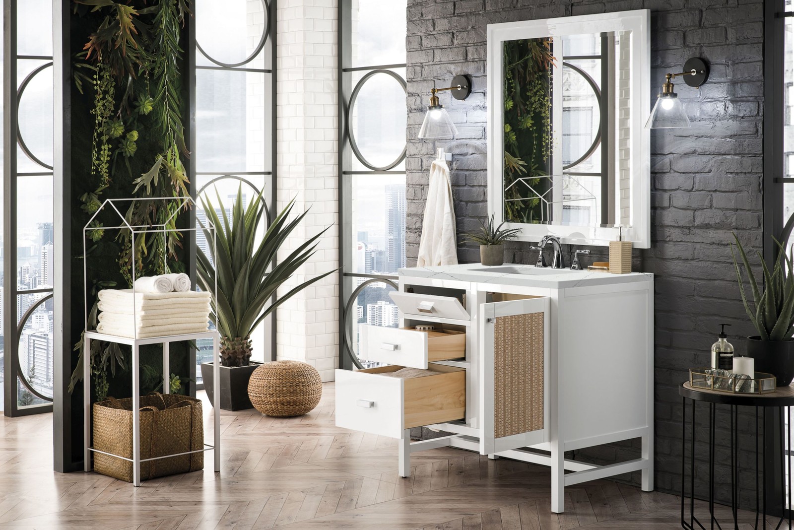 James Martin Vanities E444-V36-3ENC Addison 36″ – Mid Century Acacia