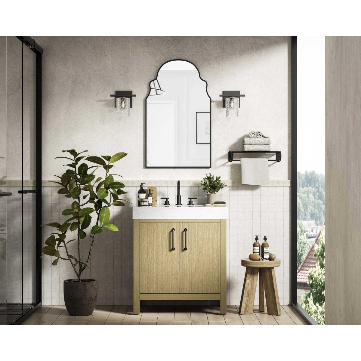 Elegant Lighting VF60630MHB Nathan Vanity Honey Brown