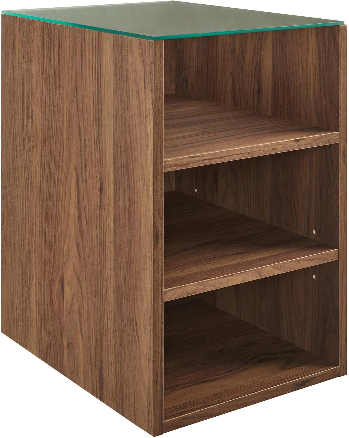 62″ Mid-Century Modern Floating Bathroom Vanity with Double Sink in Walnut Black