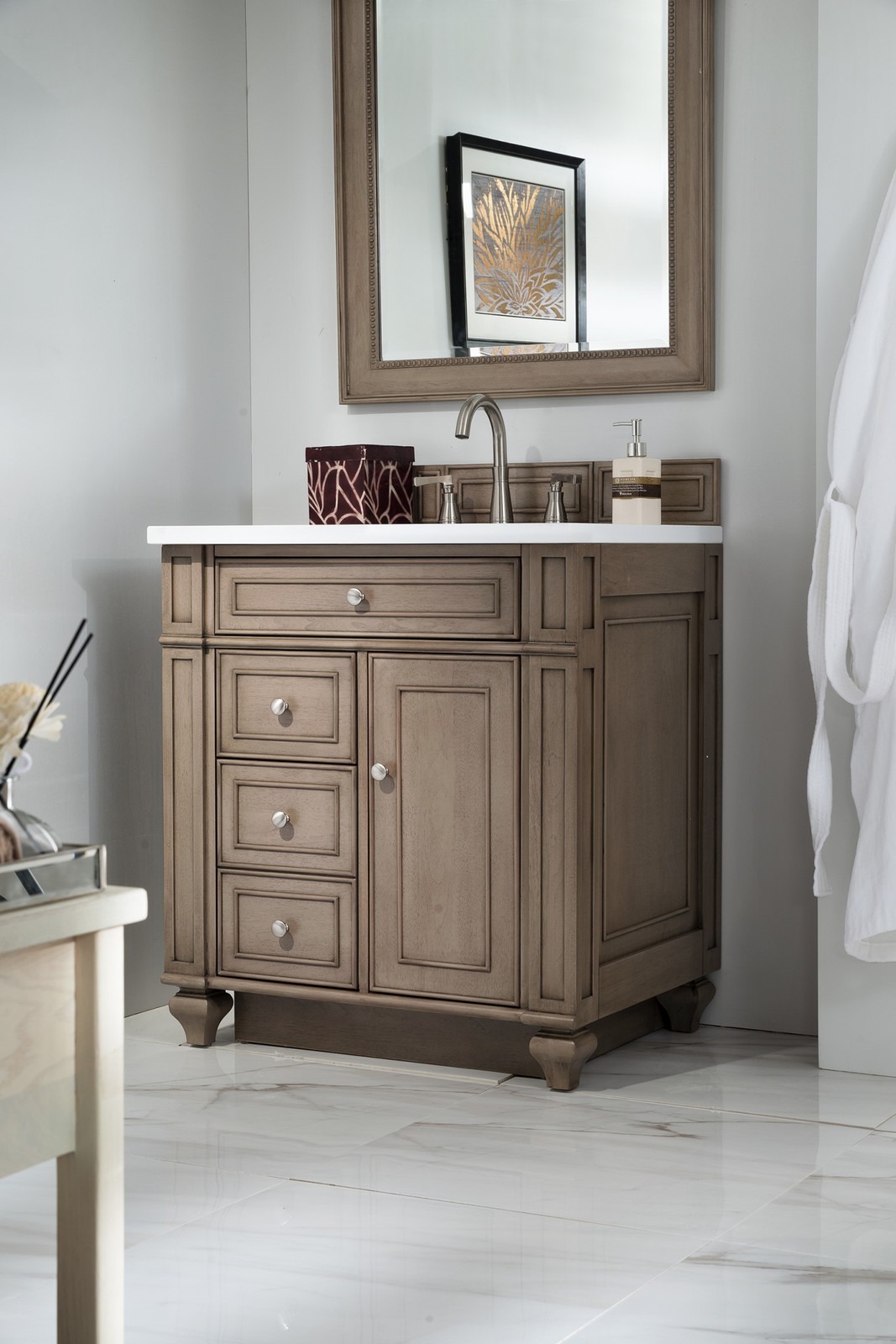 James Martin Vanities 157-V30 Bristol 30″ Single Basin Hardwood – Wood
