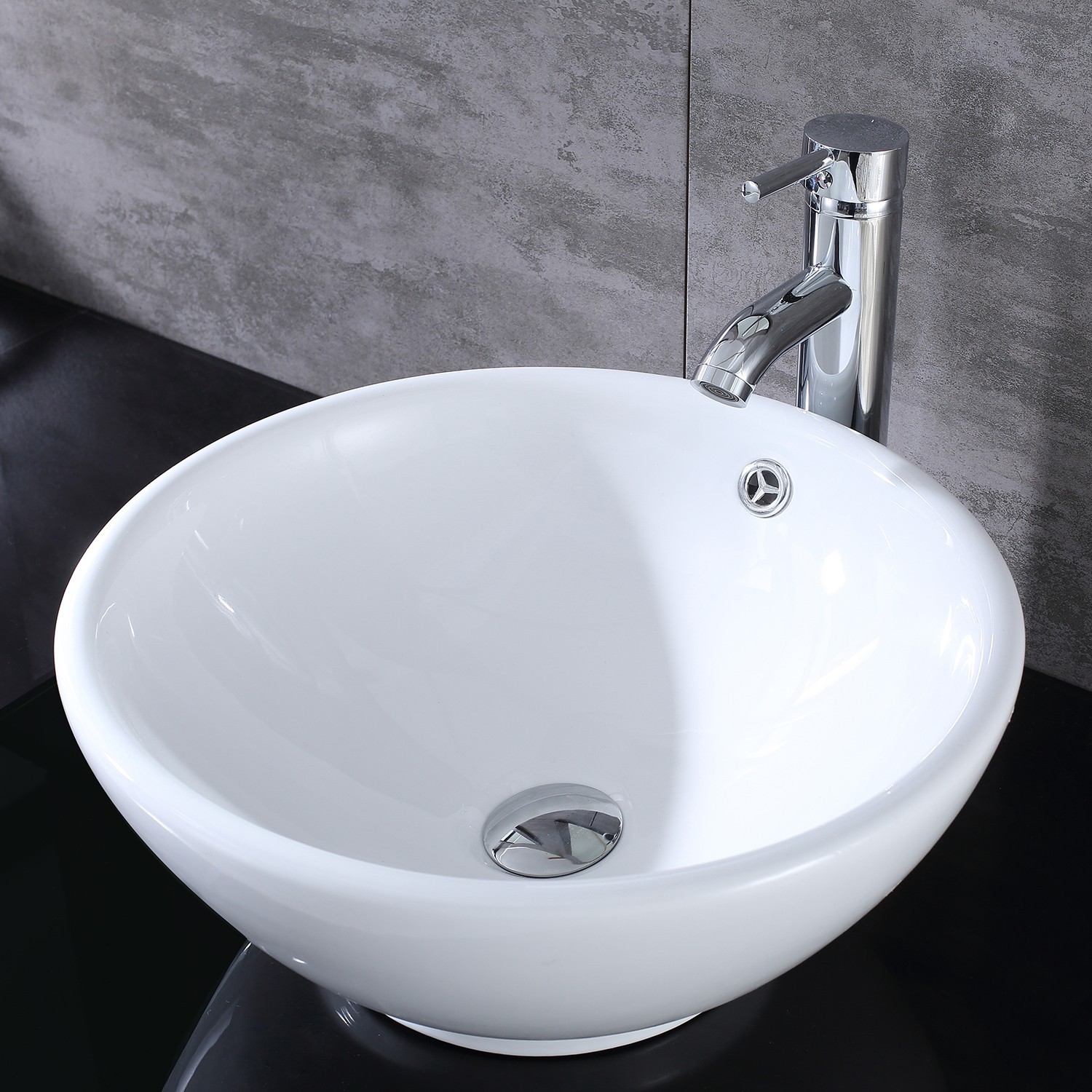 72 inch Double Sink Bathroom Vanity Cabinet Ceramic Vessel Sink w/Mirror Faucet