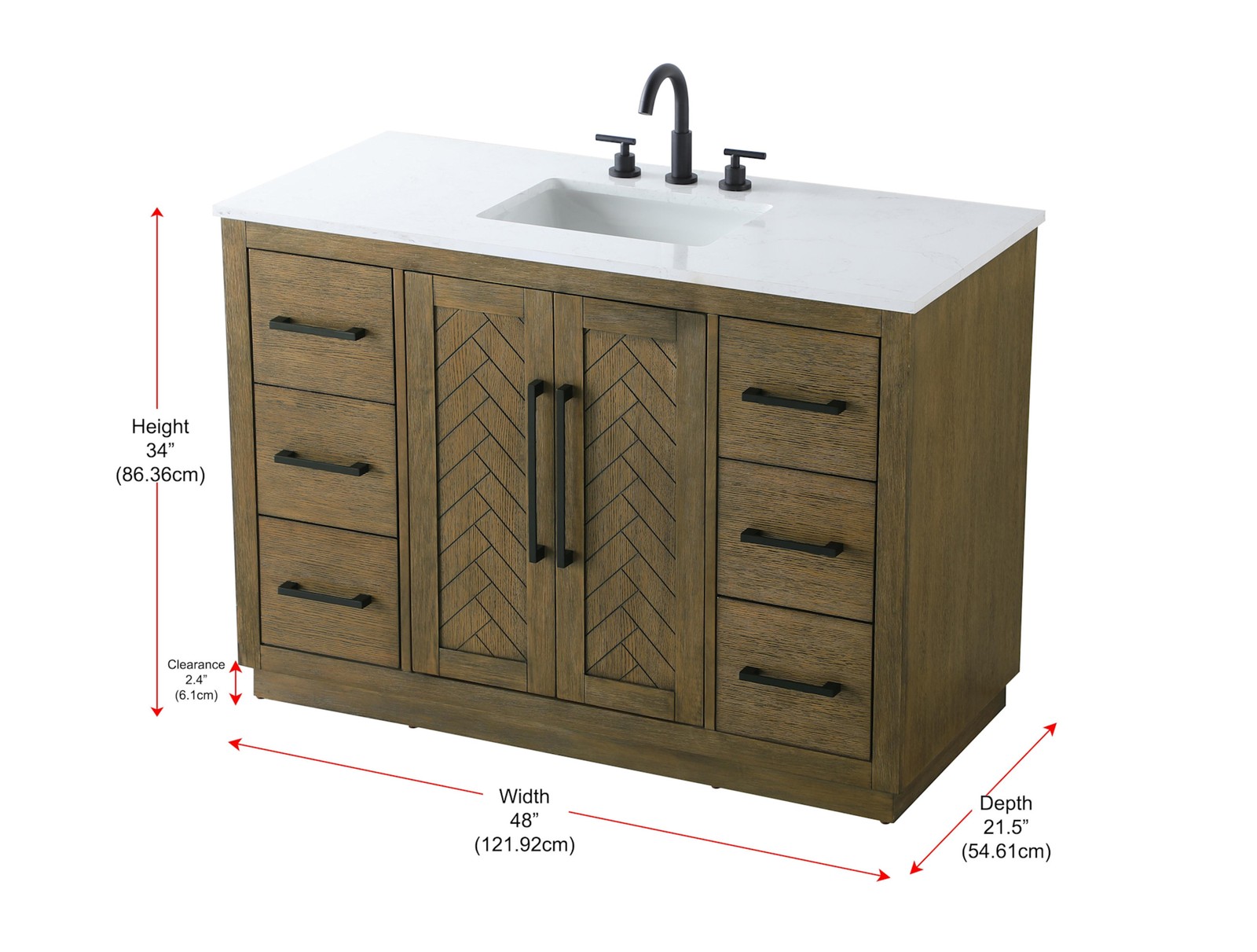 Elegant Lighting VF29048 Chase 48″ – Hazel Oak