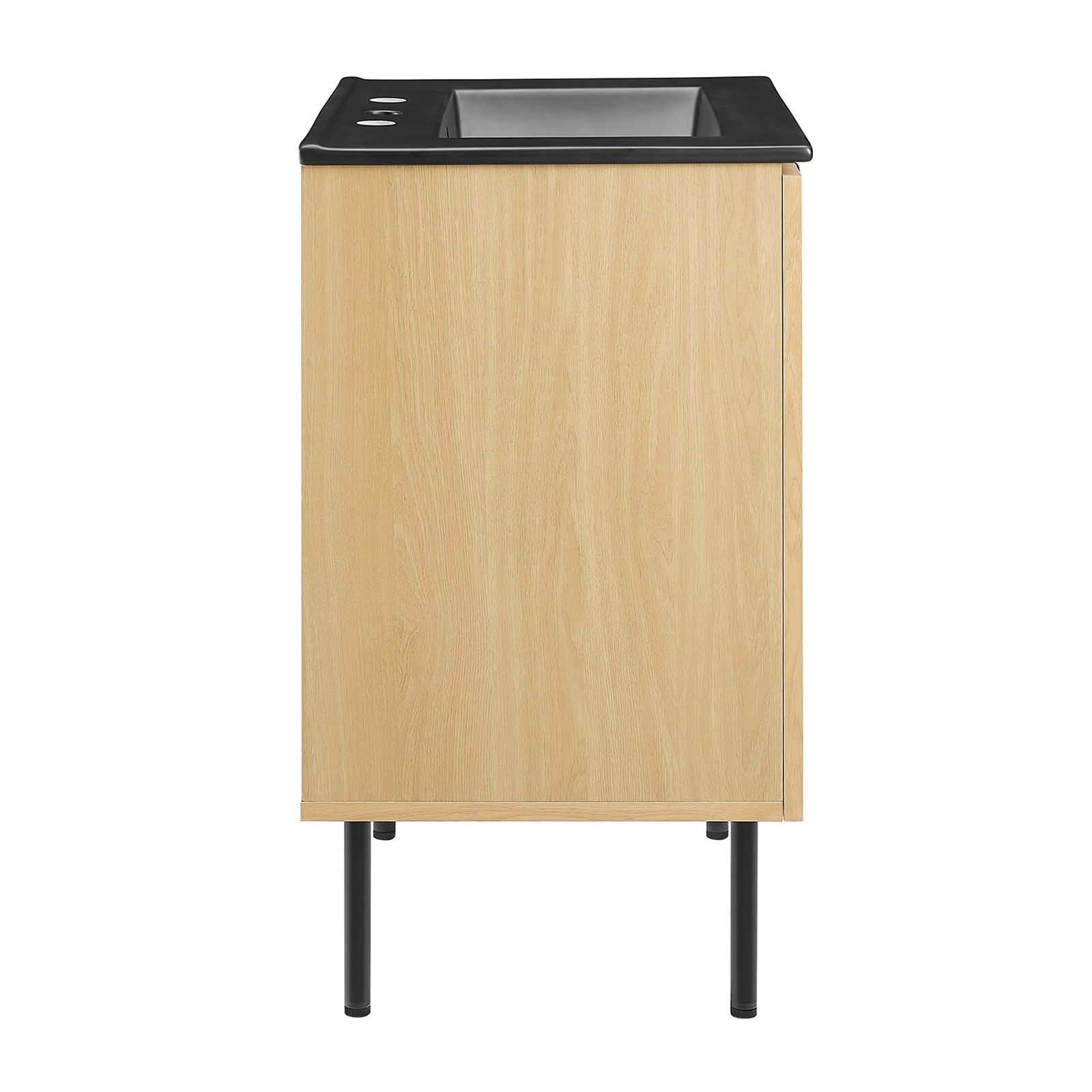 Modway Chaucer 24” Bathroom Vanity in Oak Black With Ceramic Sink Basin