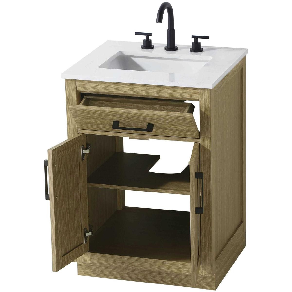 Elegant Lighting VF29724MHB Alden Vanity Honey Brown