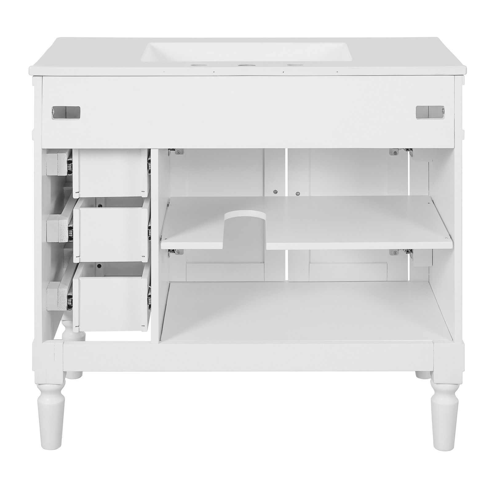 36″ Bathroom Vanity w/Two Soft Close Doors & 3 Drawers Bathroom Storage Cabinet