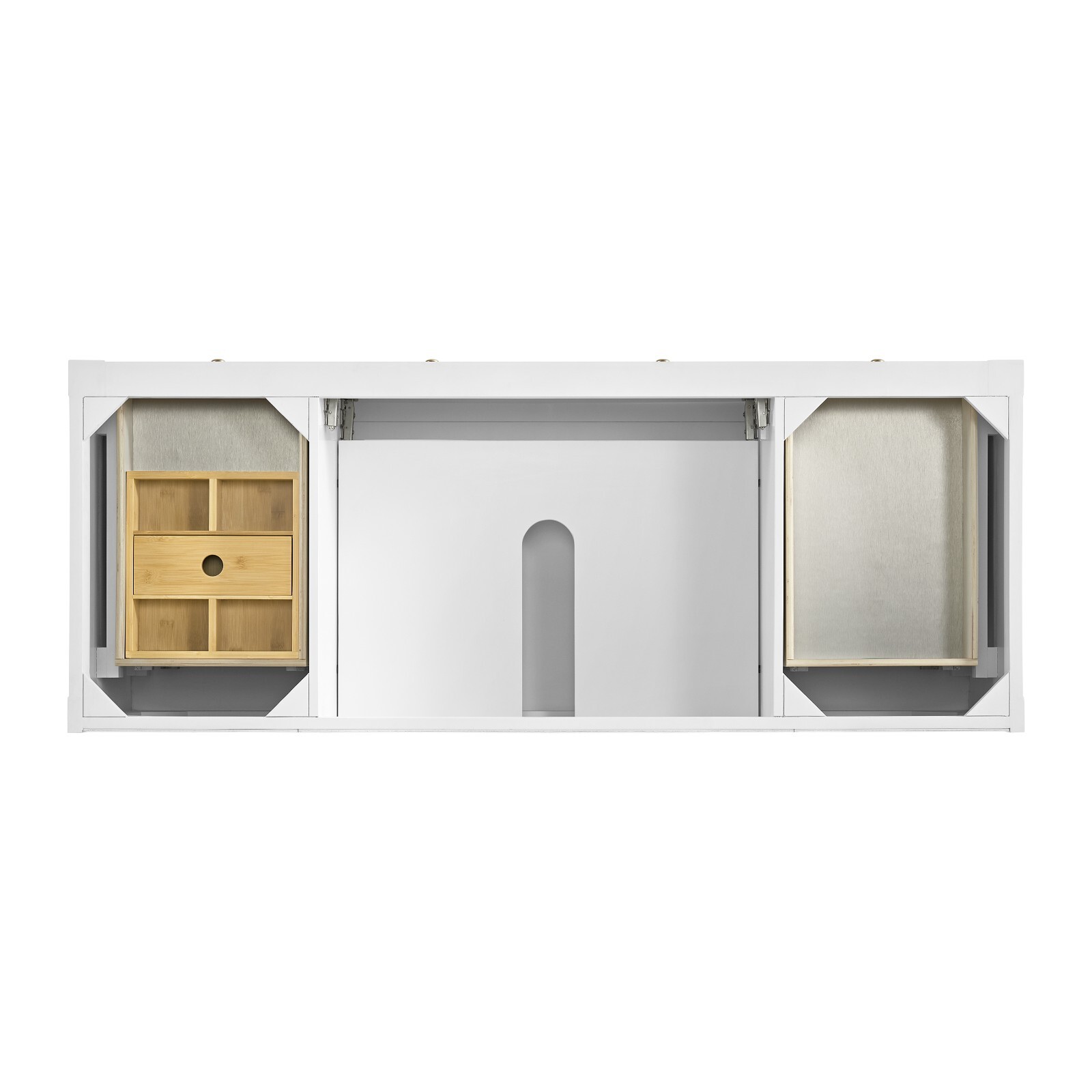 60in James Martin Breckenridge 330-V60S-BW Single Vanity, Bright White