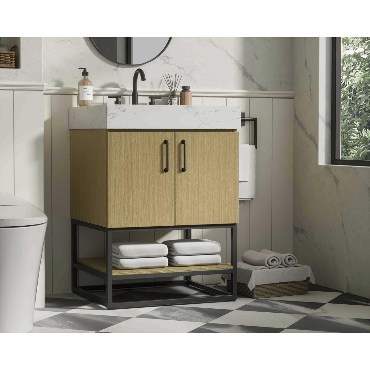Elegant Lighting VF29224MHB Caroline Vanity Honey Brown