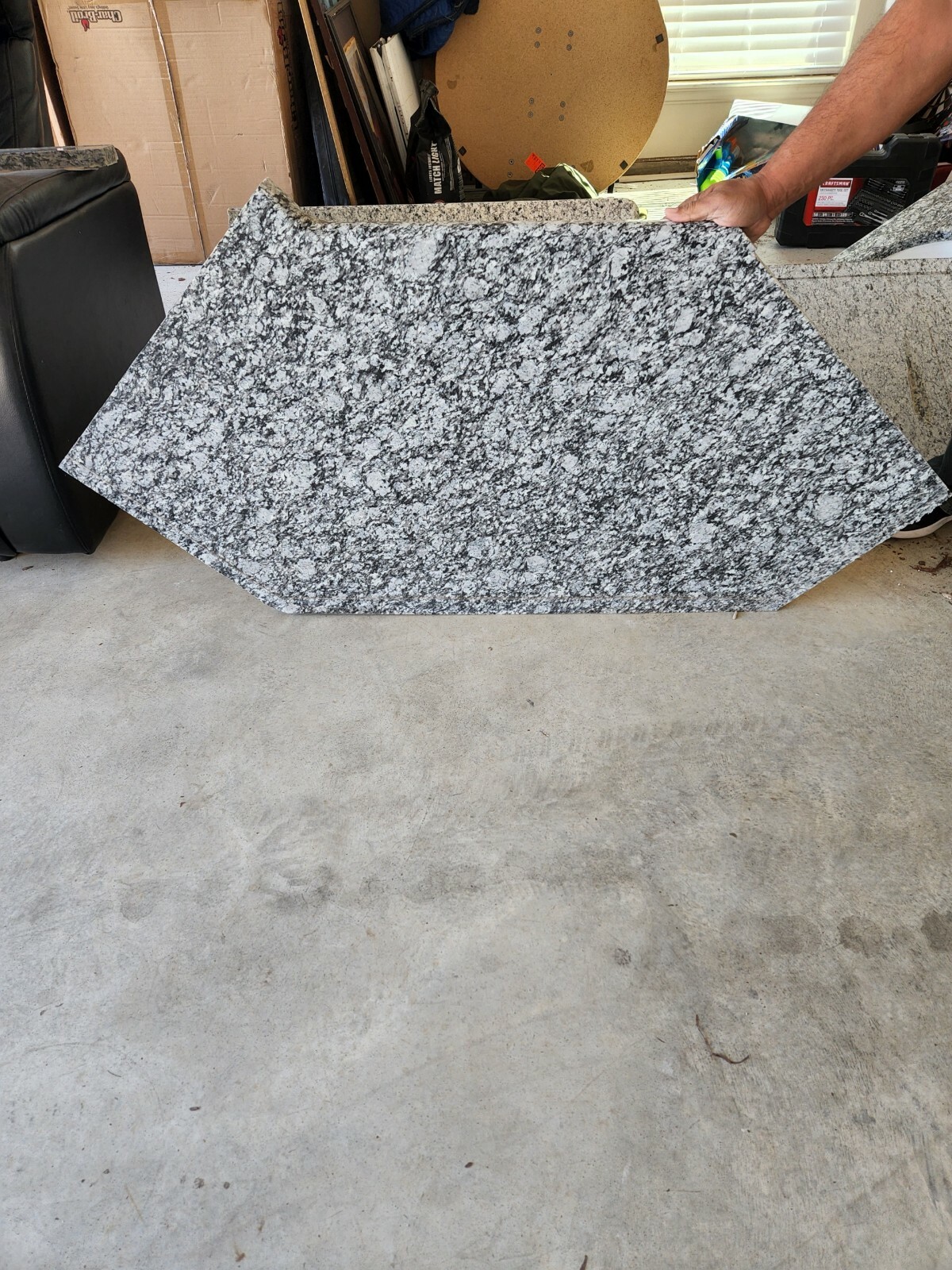3 black/white Granite Top with Under Mount White Oval Sinks and miscellaneous 