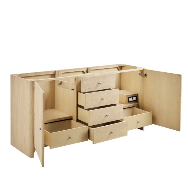 72″ James Martin Gracyn D125-V72-CSD Double Vanity Cabinet Coastal Driftwood