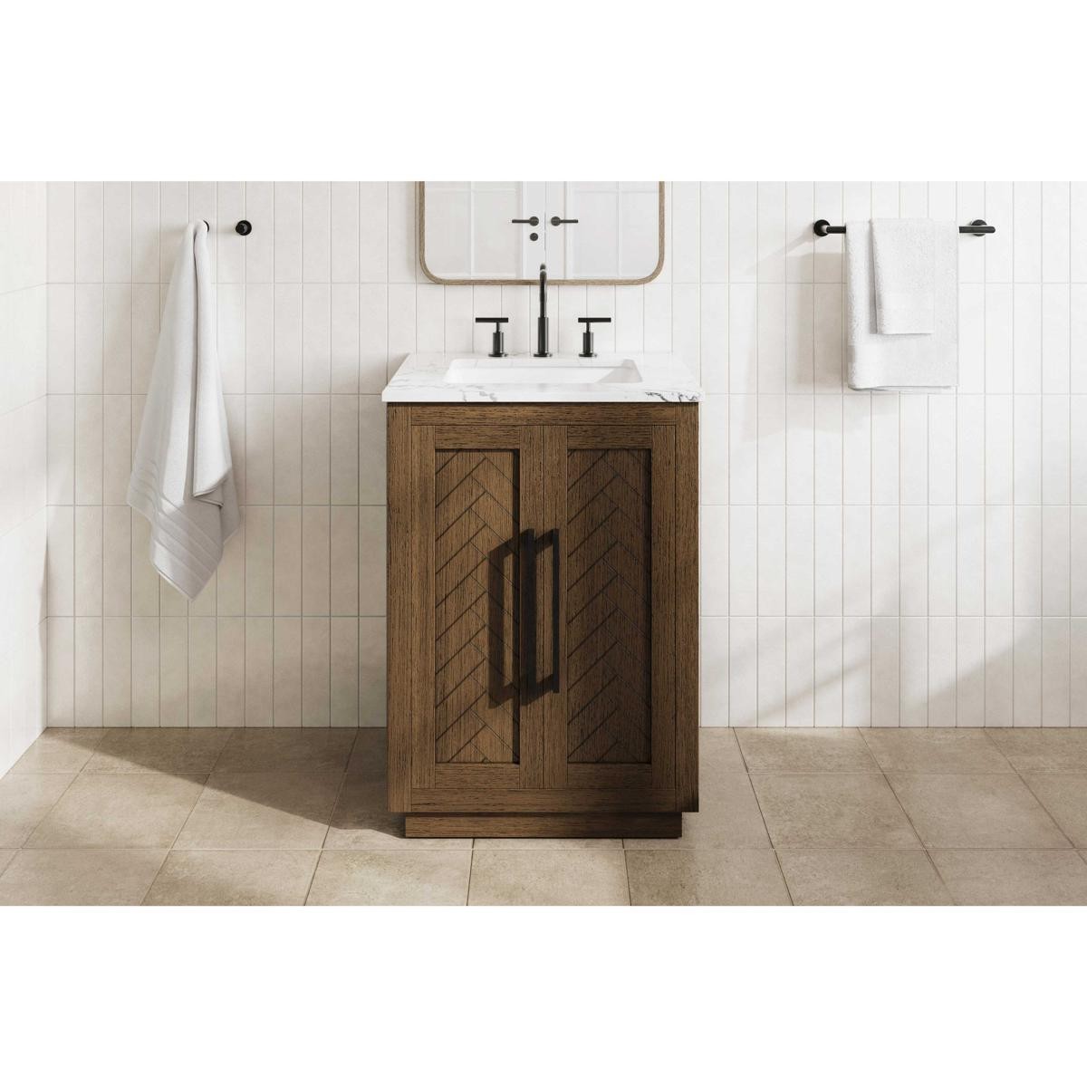 Elegant Lighting VF29024HO Chase 24 X 34 inch Hazel Oak Bathroom Vanity Cabinet