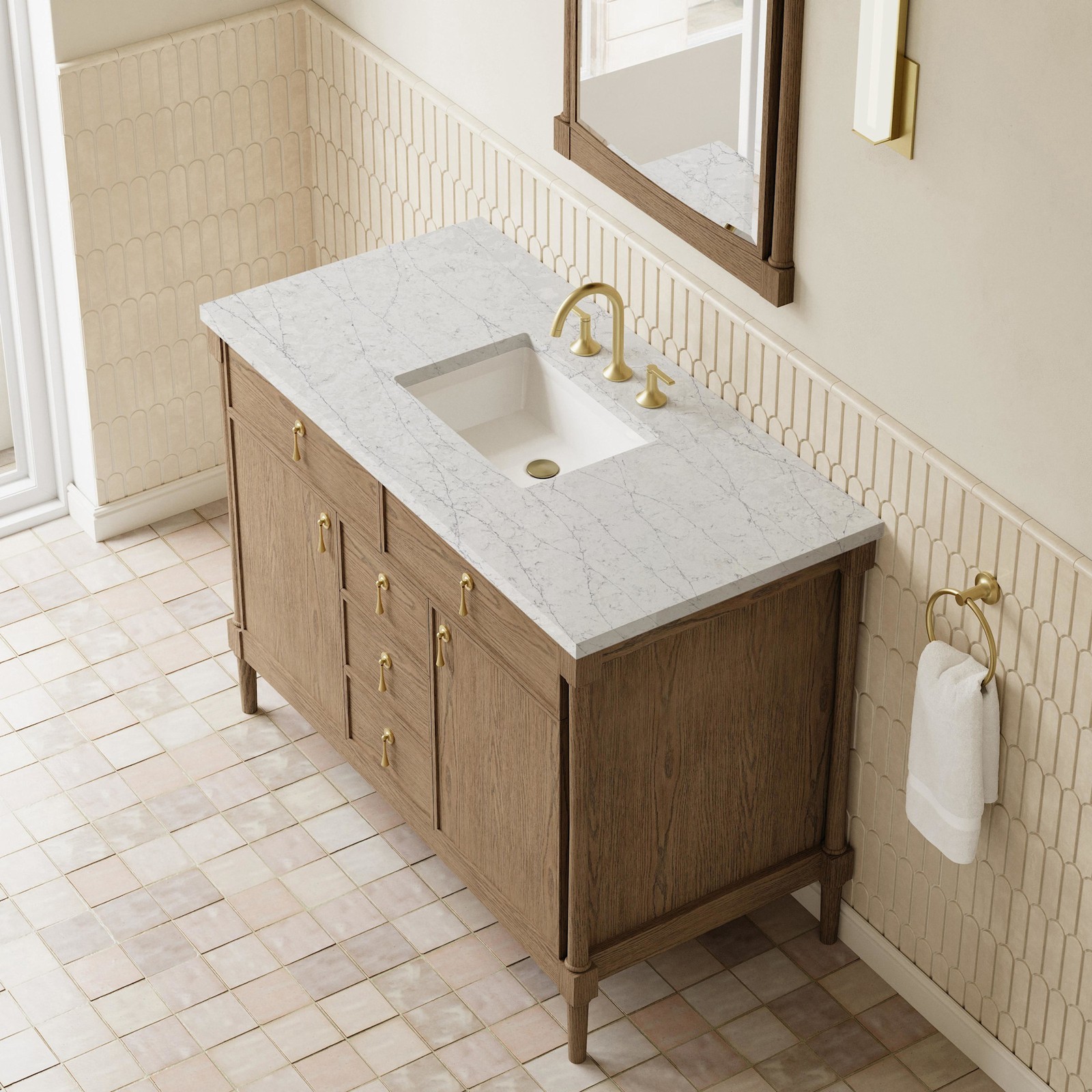 James Martin Vanities D680-V48-3EJP Kinnsden 48″ – Sable Oak