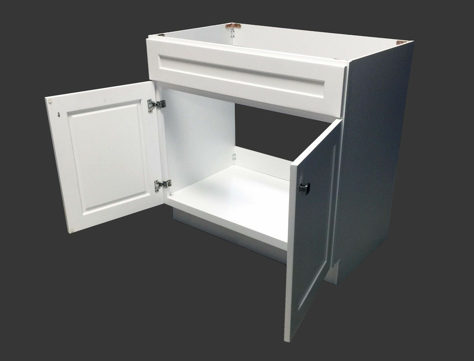 New White Shaker Bathroom Vanity Base Cabinet 36″w x 21″d x 34.5″h WS-V3621