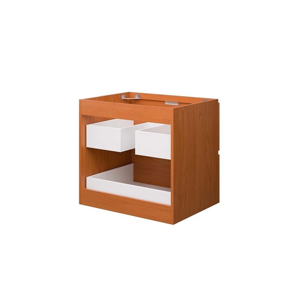 Modway Scenic 24″ Melamine Wall-Mount Bathroom Vanity Cabinet in Cherry/Walnut