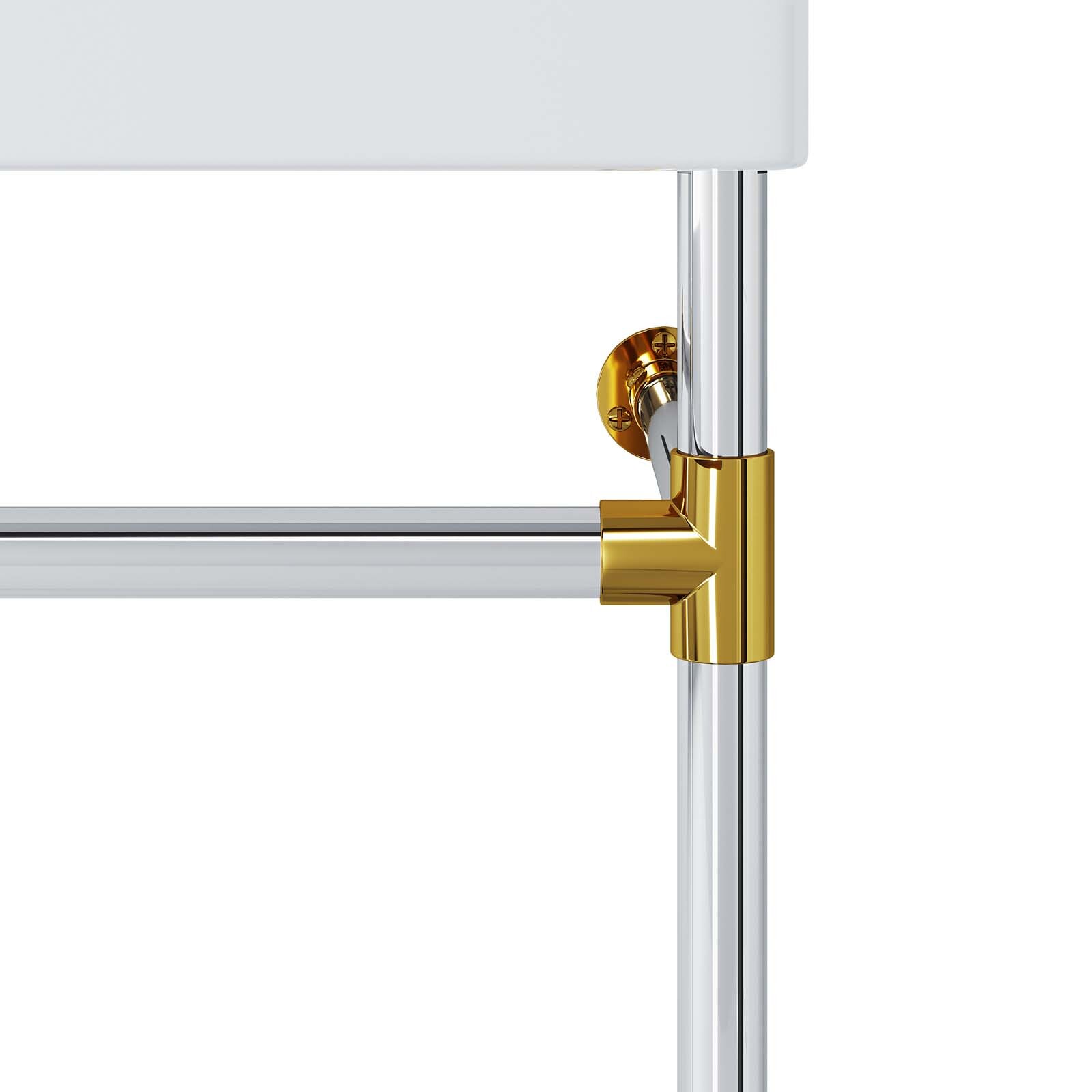 Modway Redeem 32″ Wall-Mount Silver Stainless Steel Bathroom Vanity