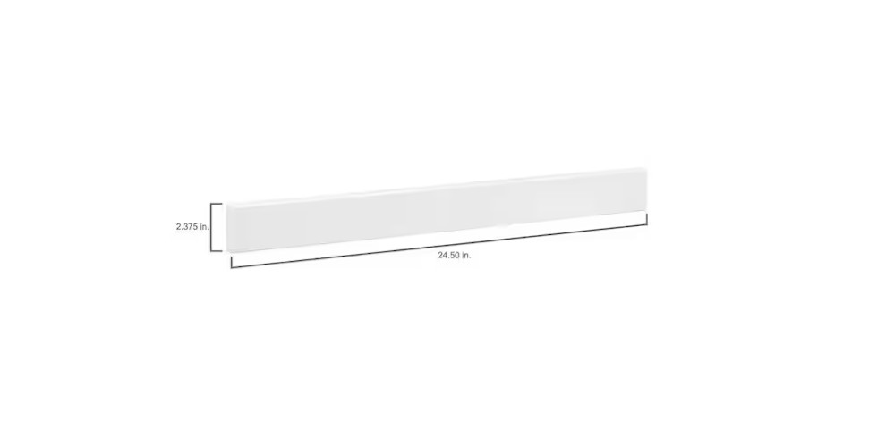 24.5 In. W Cultured Marble Vanity Backsplash in White