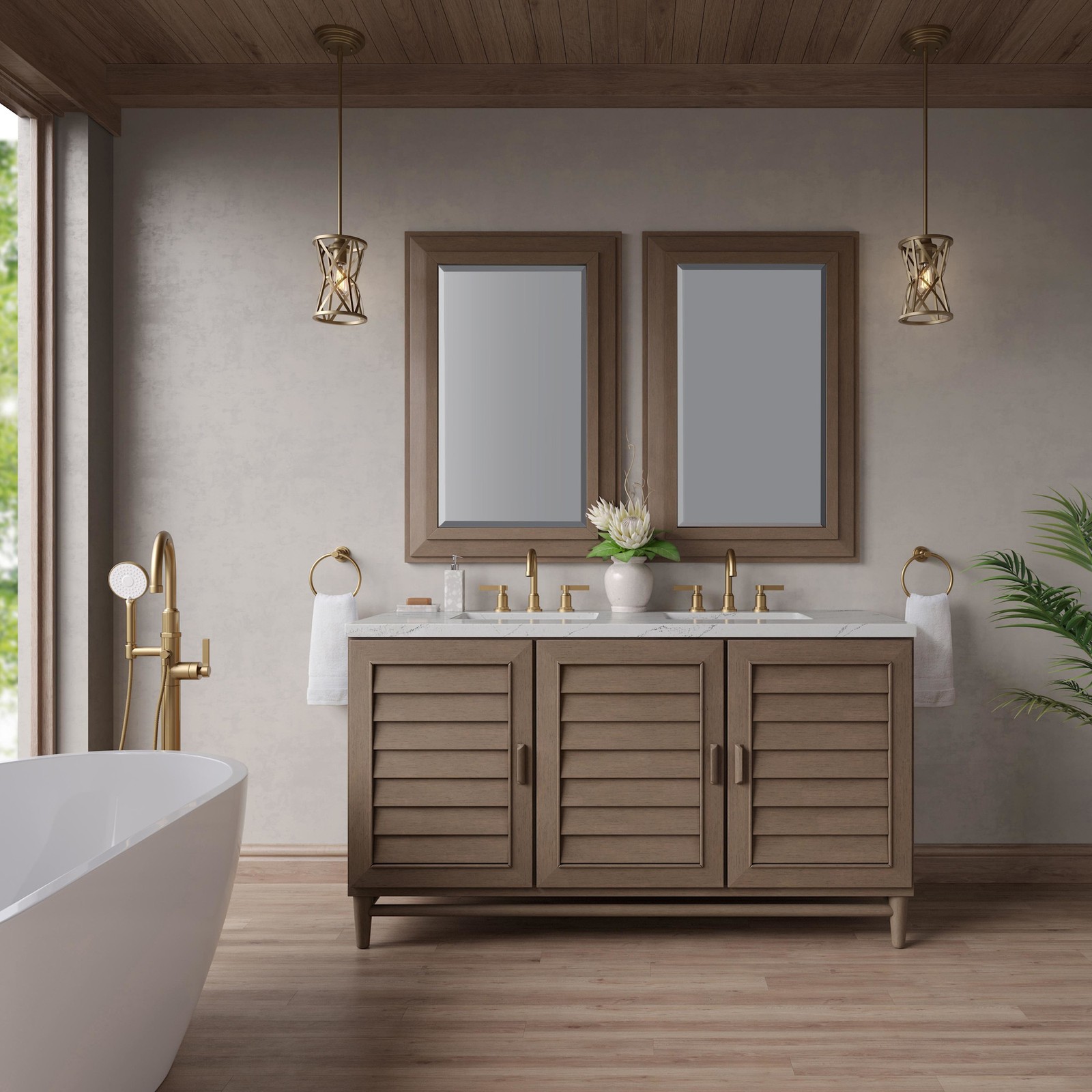James Martin Vanities 620-V60D-3ENC Portland 60″ – Wood