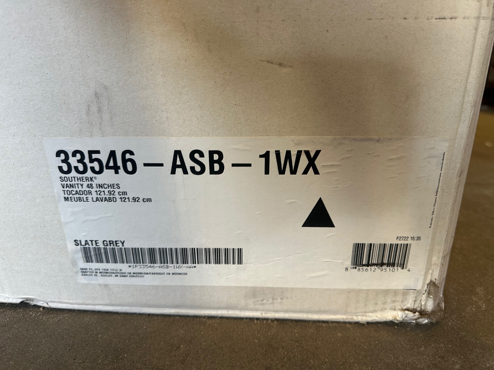 Kohler Southerk 48″ FreeStanding Single Basin Vanity Set – K-33546-ASB-1WX