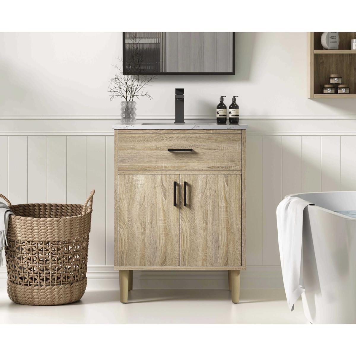 Elegant Lighting VF25024MW Chandler Vanity Mango Wood