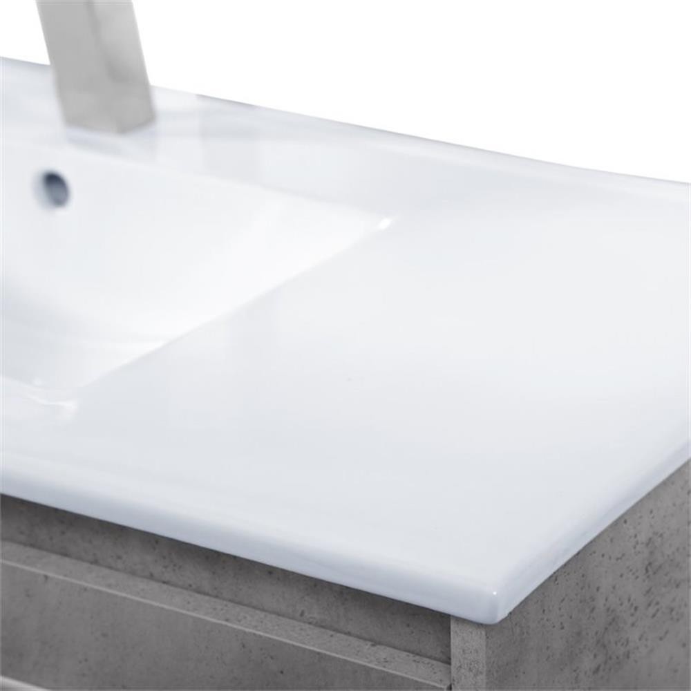 Elegant Decor Rasina 40″ Single Porcelain Top Floating Bathroom Vanity in Gray