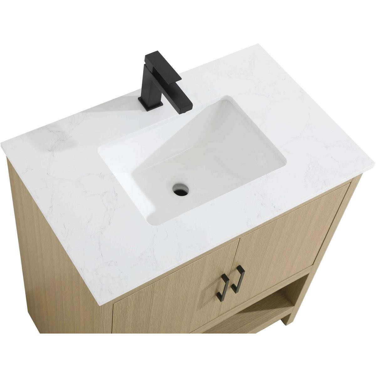 Elegant Lighting VF25230MHB Ira 30 X 34 inch Honey Brown Bathroom Vanity Cabinet