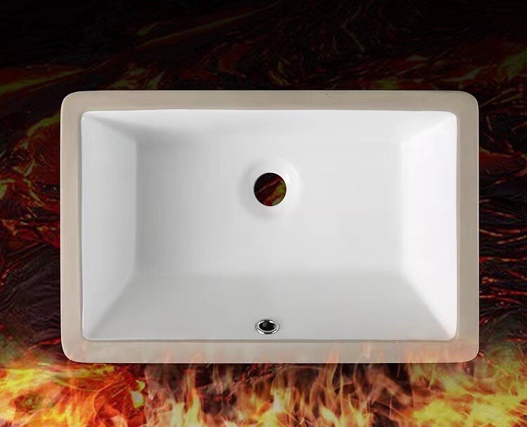 (Pack Of 2) Pool Rectangular Undermount Bathroom Vanity Sink 18″ X 11″ X 6″