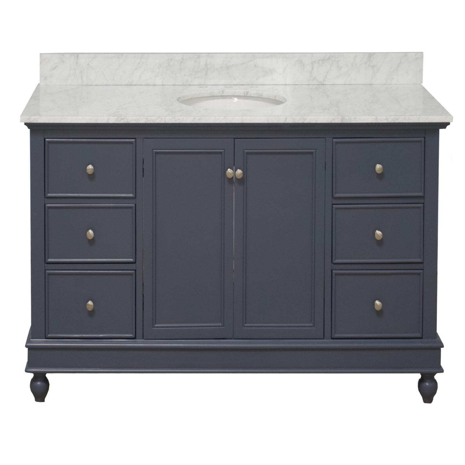 Bella 48-inch Vanity with Carrara Marble Top