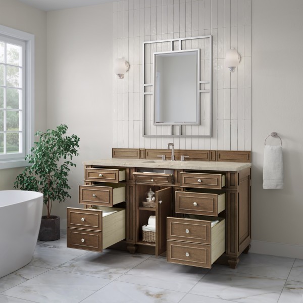 60″ James Martin Bristol 157-V60S-SBR-3TJR Vanity Cabinet 3 CM Tajnar Eclos Top