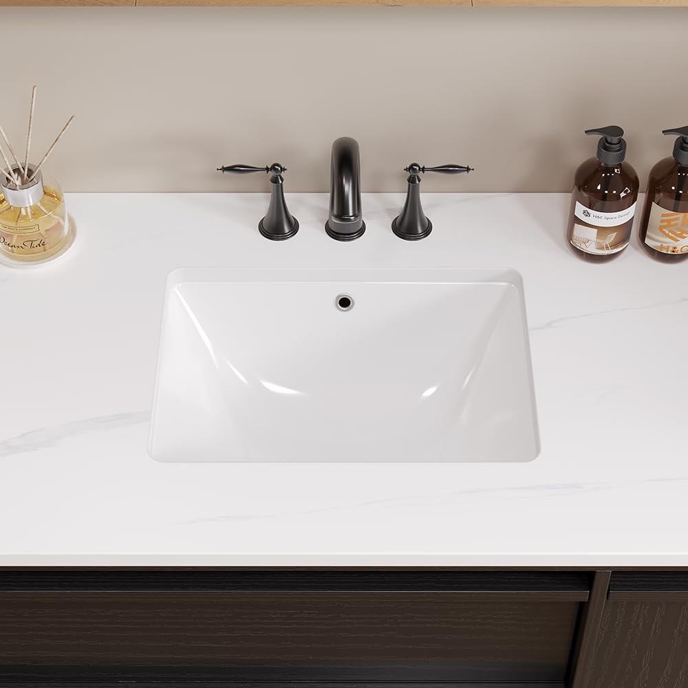 18 Inch Small Rectangle Undermount Bathroom Sink Vessel Sink Lavatory Ceramic…